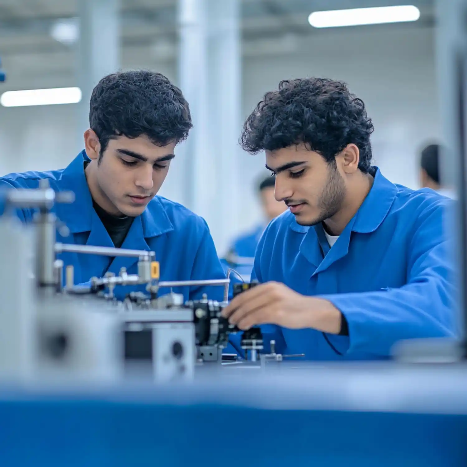 Pakistani AME student studying for an EASA module exam with technical manuals and notes