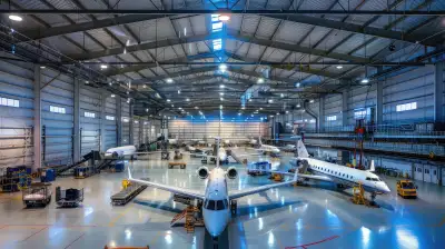 South Asian aircraft maintenance technician working in a Dubai MRO hangar
