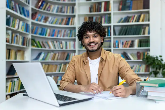 Pakistani AME student studying for an EASA Part-66 module examination